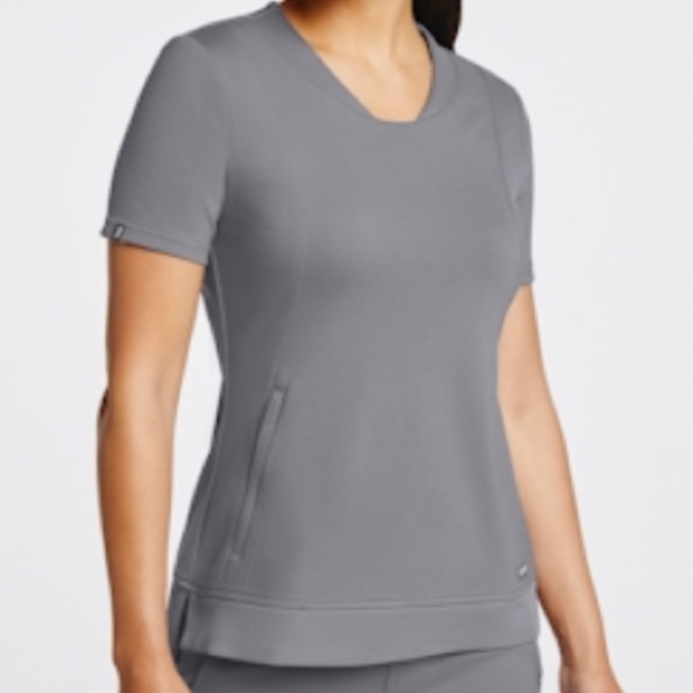 Jaanuu Women's XXS gray scrub top & joggers. Barely worn. Perfect condition!